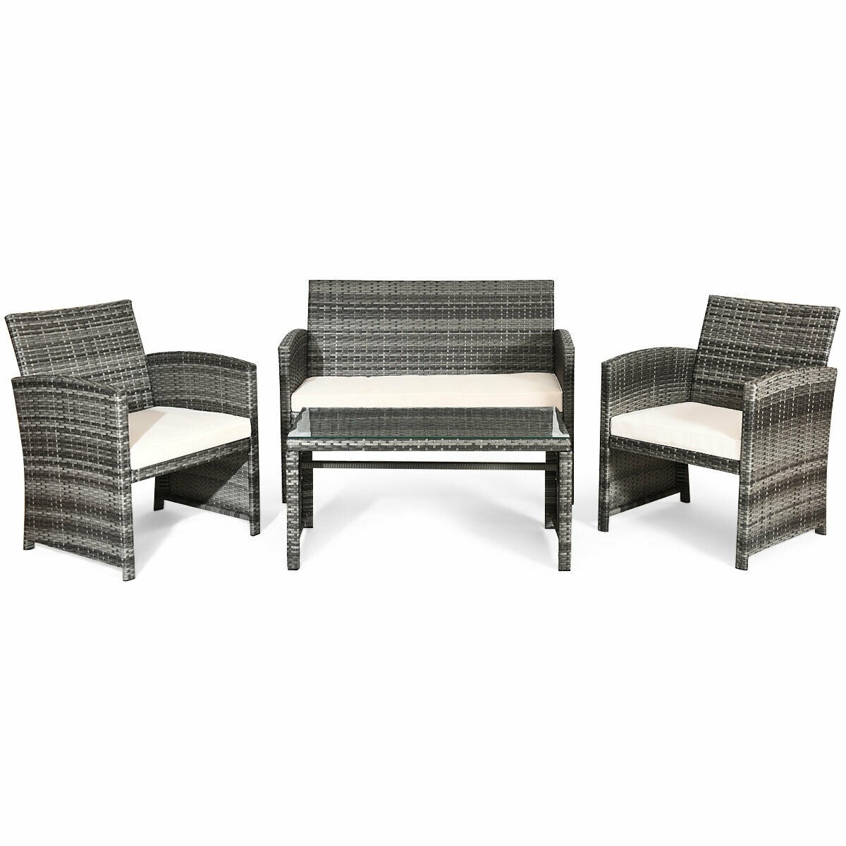 4pcs rattan sofa