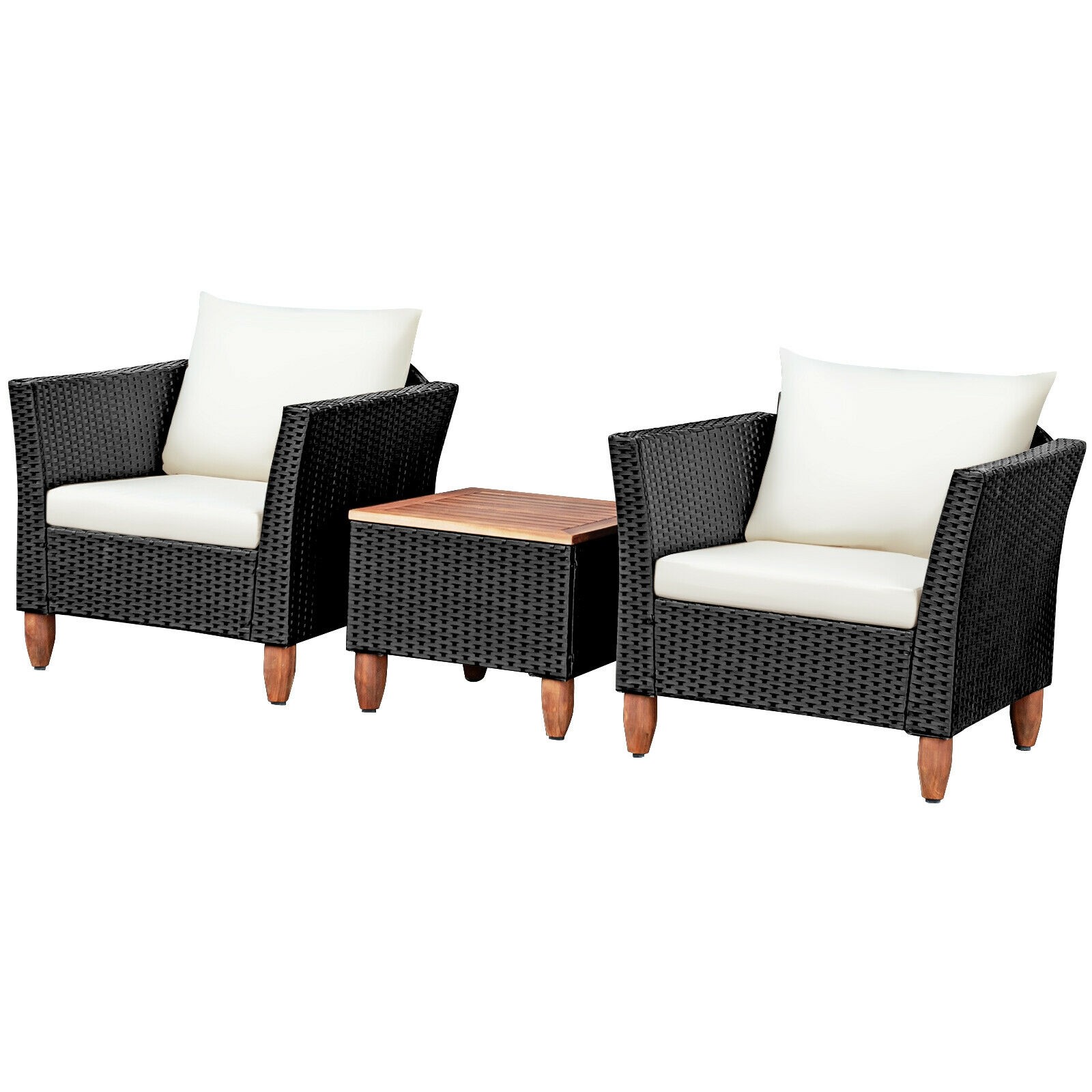 3 Pcs Outdoor Rattan Furniture Set