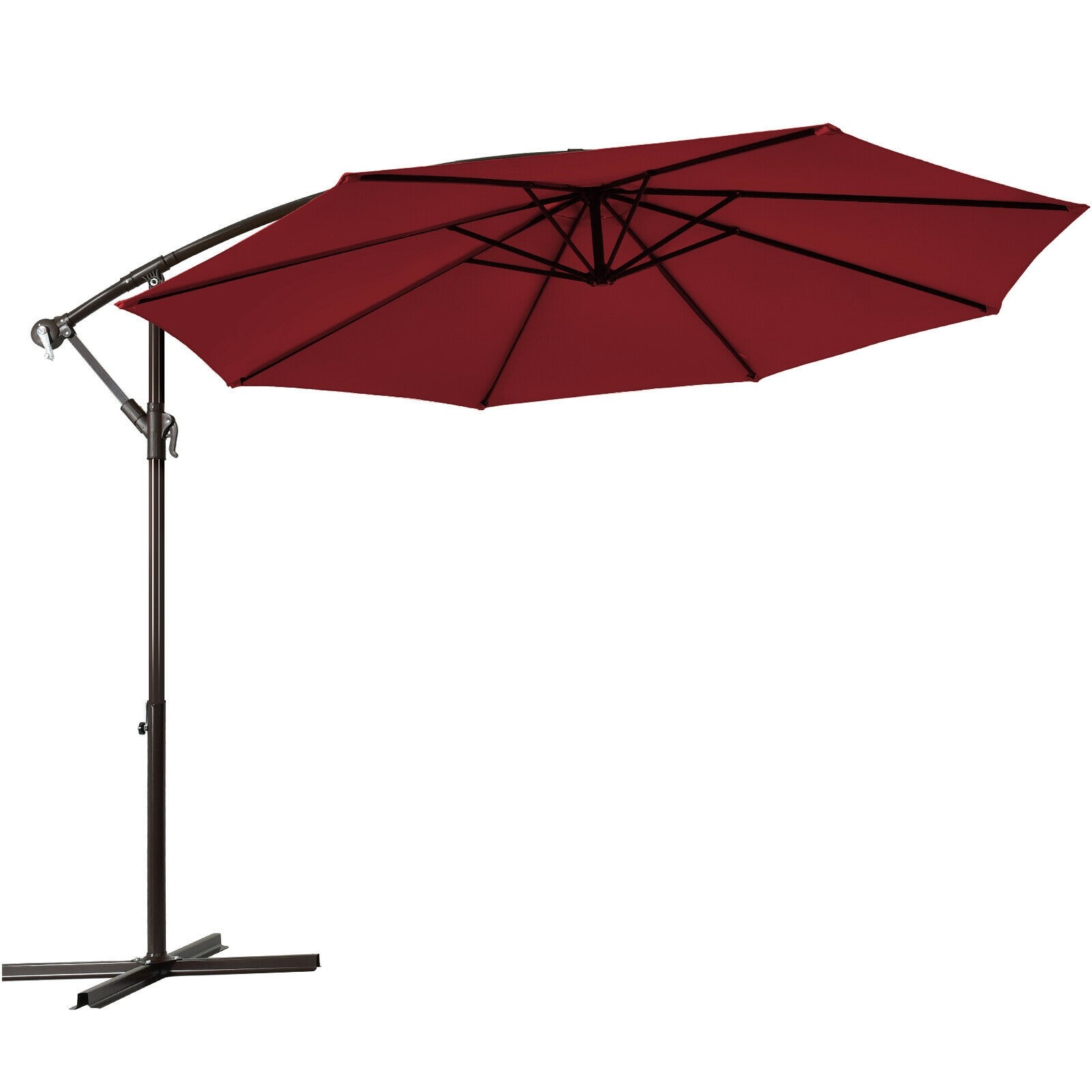 10 Ft Patio Offset Hanging Umbrella