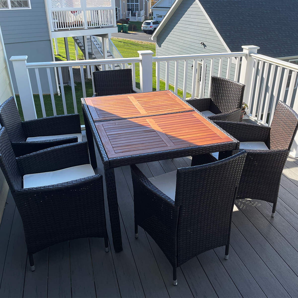 Patio dining table and chairs for 6