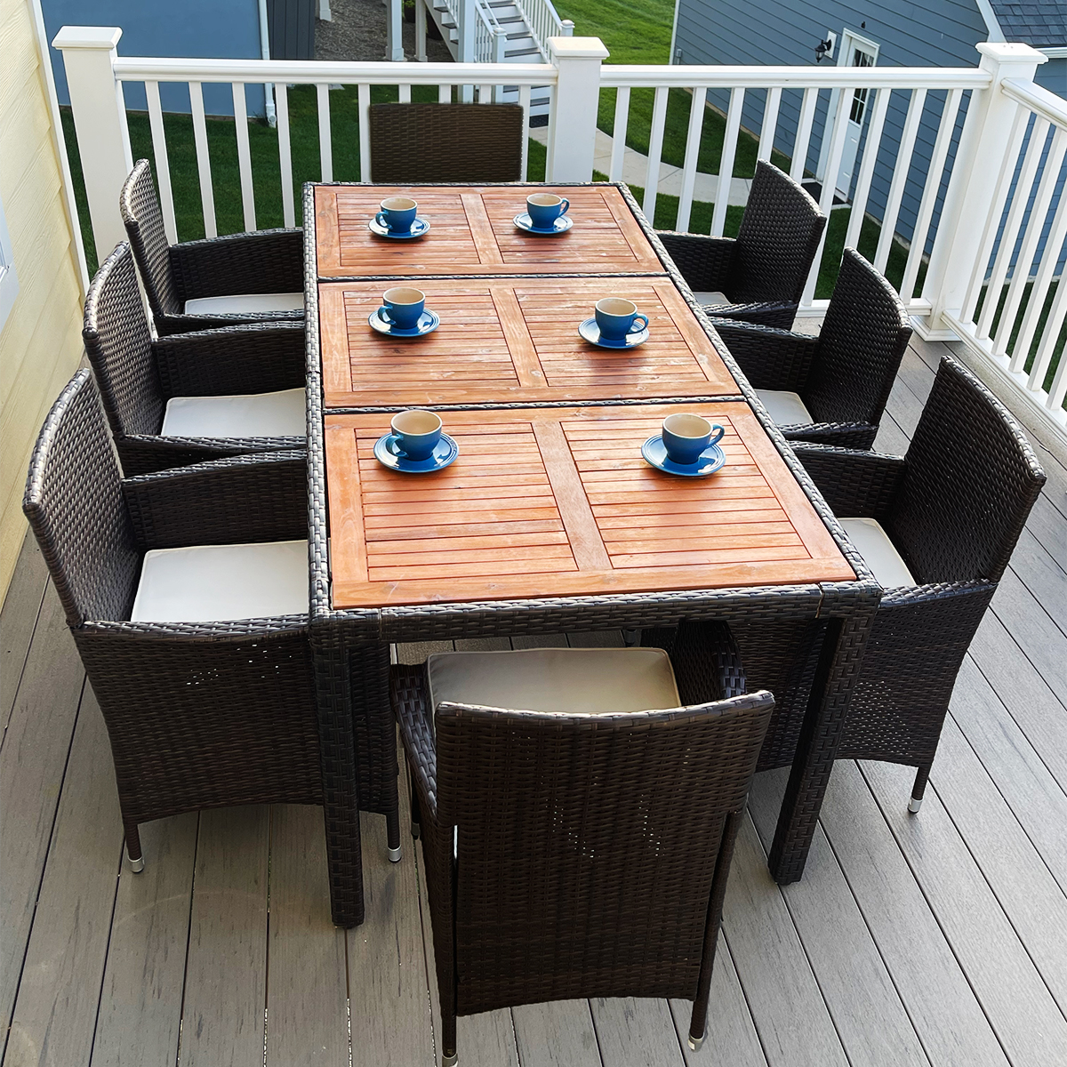 Dining table set for 8