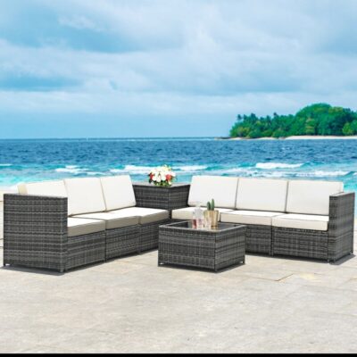 8pcs wicker sofa